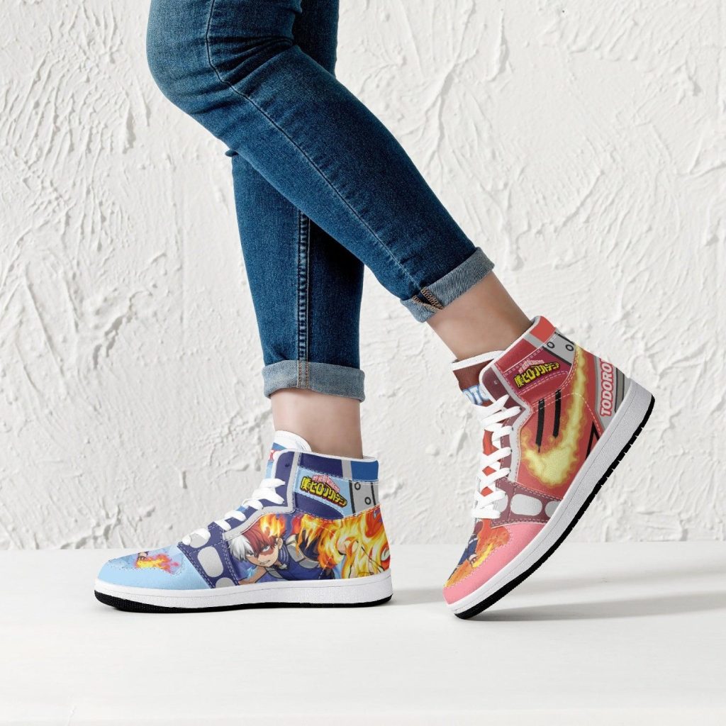 shoto todoroki my hero academia j force shoes 15 - Anime Shoes UK Store