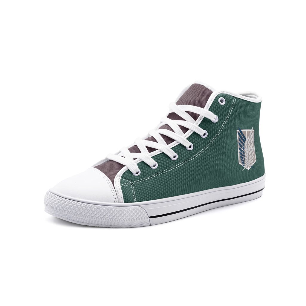 survey corps attack on titan classic high top canvas shoes - Anime Shoes UK Store