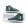 survey corps attack on titan classic high top canvas shoes 2 - Anime Shoes UK Store