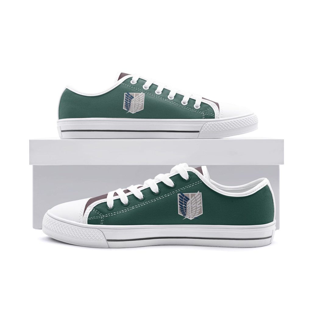 survey corps attack on titan classic low top canvas shoes 2 - Anime Shoes UK Store