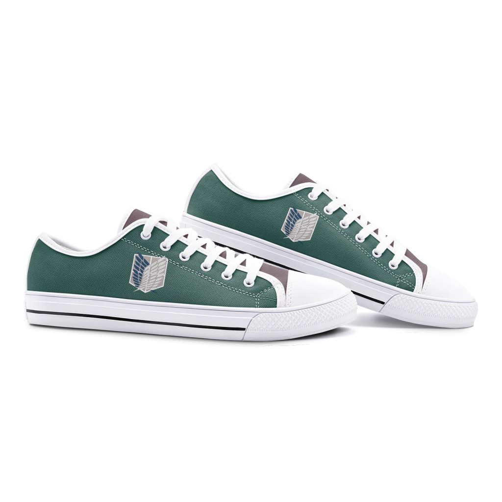 survey corps attack on titan classic low top canvas shoes 3 - Anime Shoes UK Store