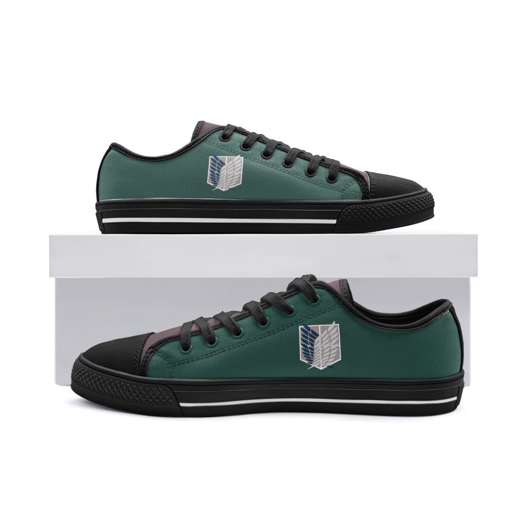 survey corps attack on titan classic low top canvas shoes 6 - Anime Shoes UK Store