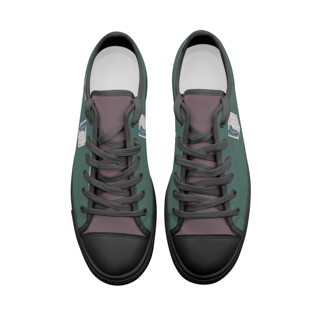 survey corps attack on titan classic low top canvas shoes 8 - Anime Shoes UK Store