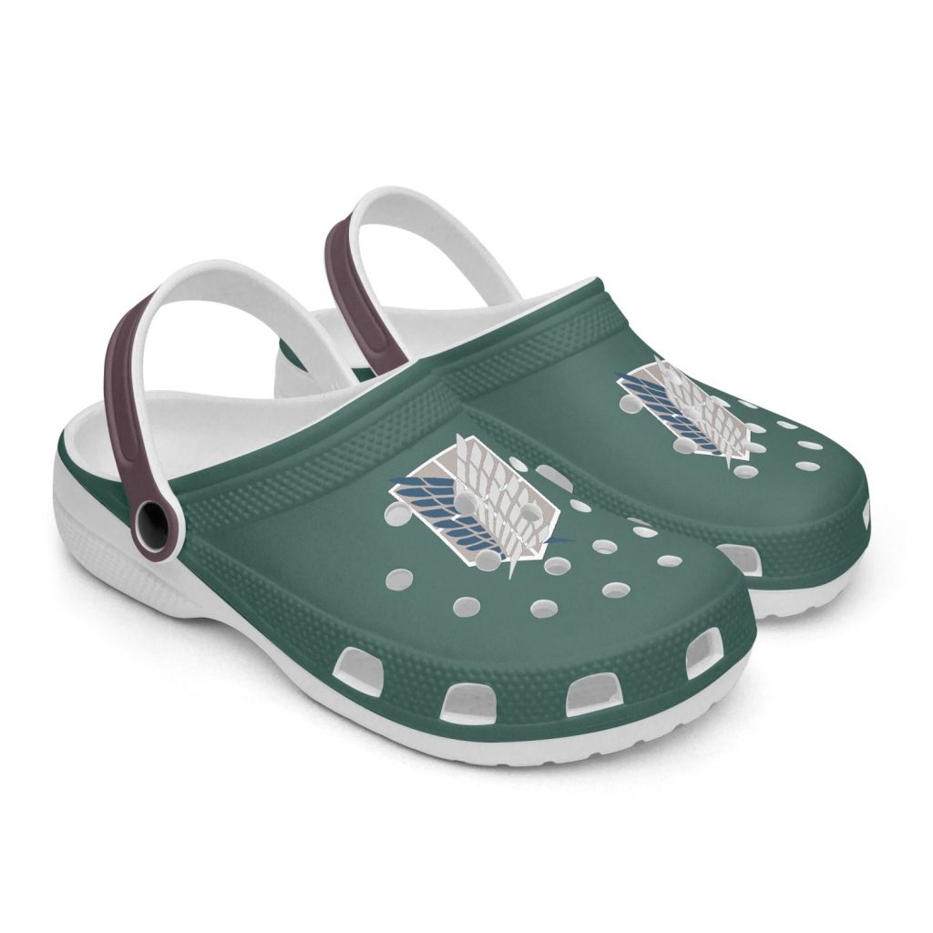 survey corps attack on titan custom clogs - Anime Shoes UK Store