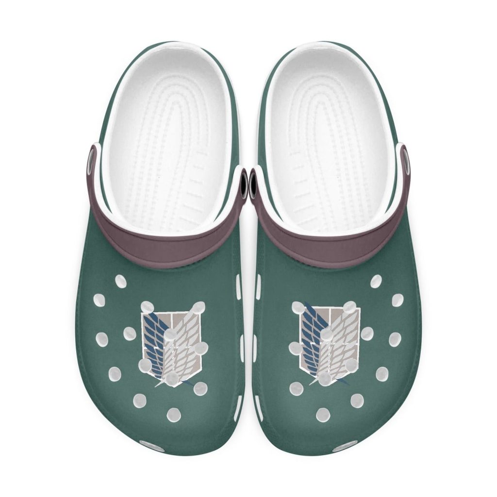 survey corps attack on titan custom clogs 2 - Anime Shoes UK Store