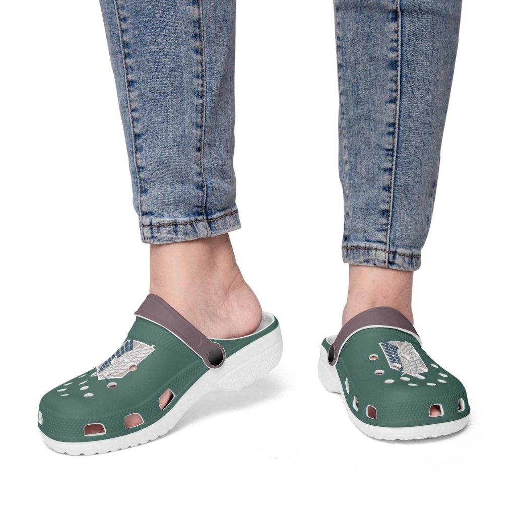 survey corps attack on titan custom clogs 3 - Anime Shoes UK Store