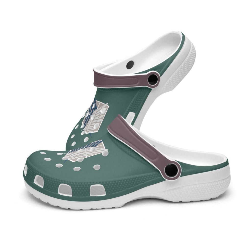 survey corps attack on titan custom clogs 4 - Anime Shoes UK Store