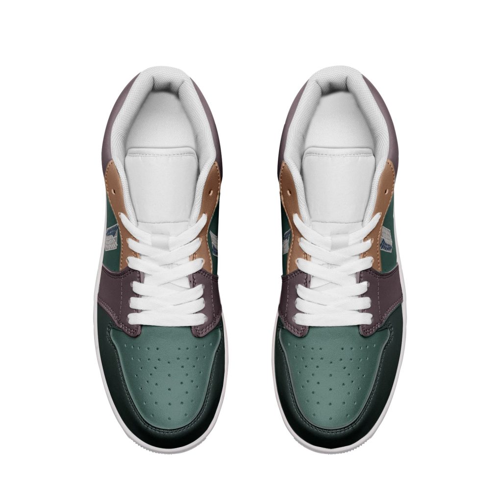 survey corps attack on titan low top jd1 shoes 3 - Anime Shoes UK Store