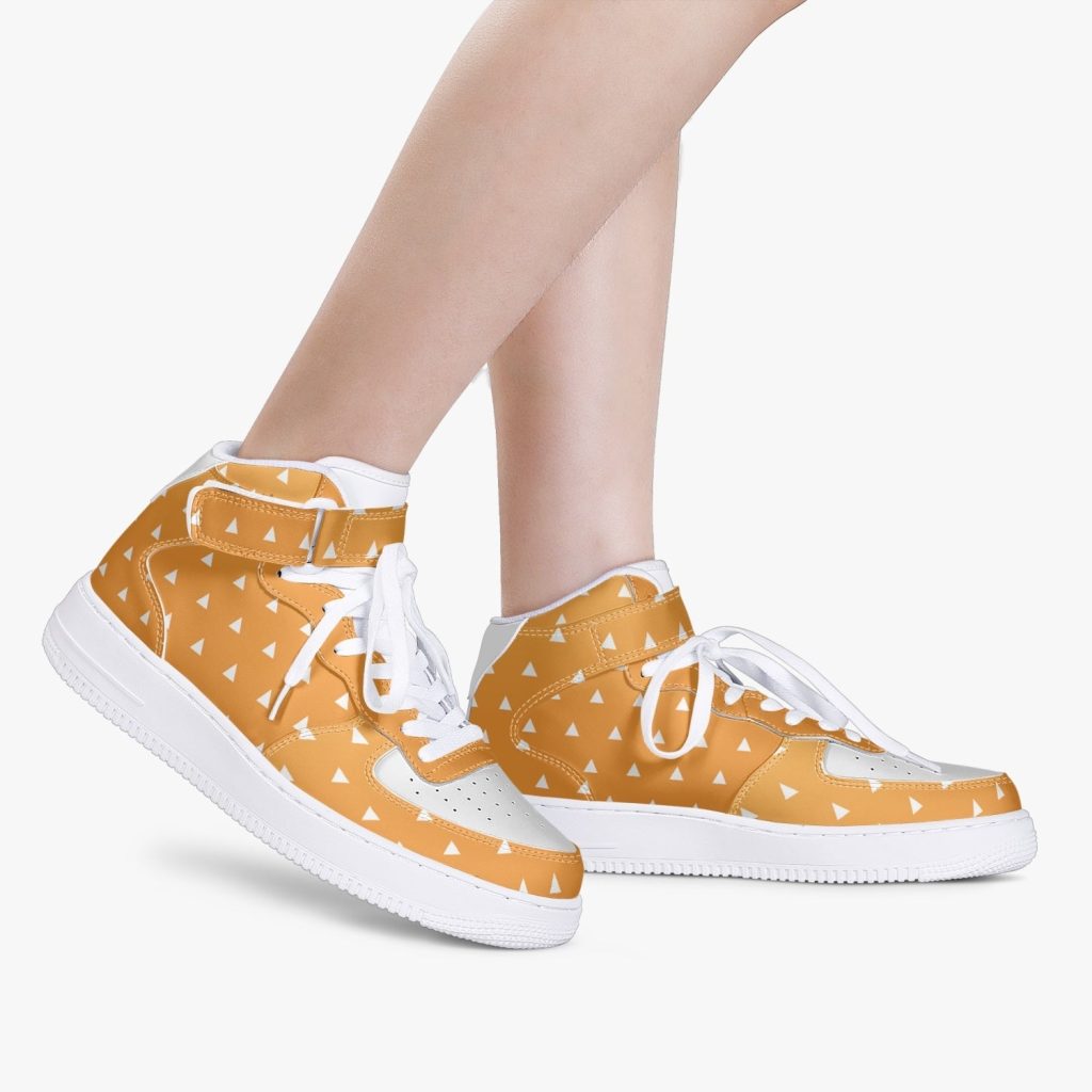 zanitsu agatsuma demon slayer high top kamikaze shoes 9 - Anime Shoes UK Store