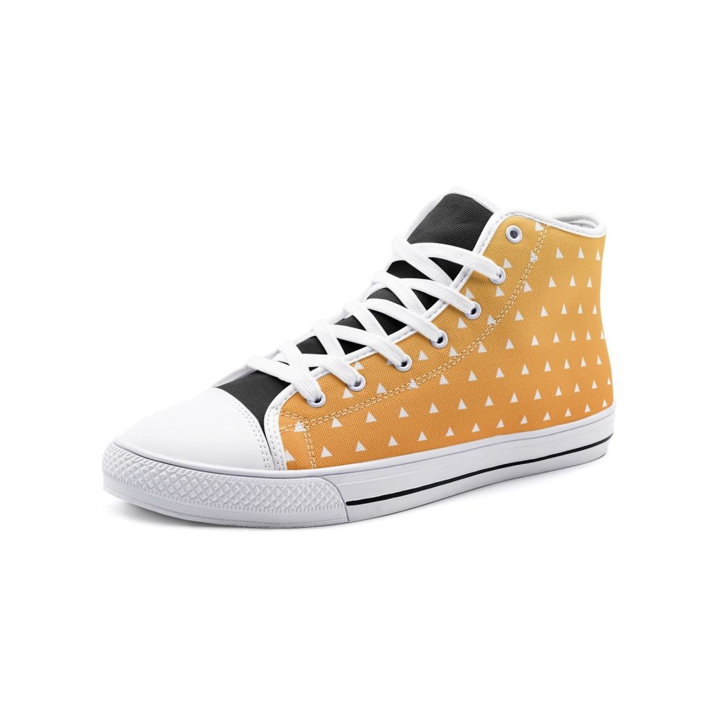 zenitsu agatsuma demon slayer classic high top canvas shoes - Anime Shoes UK Store