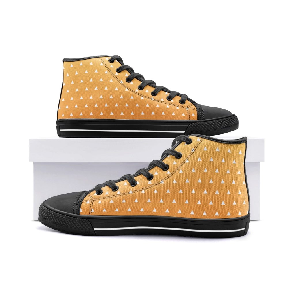 zenitsu agatsuma demon slayer classic high top canvas shoes 5 - Anime Shoes UK Store