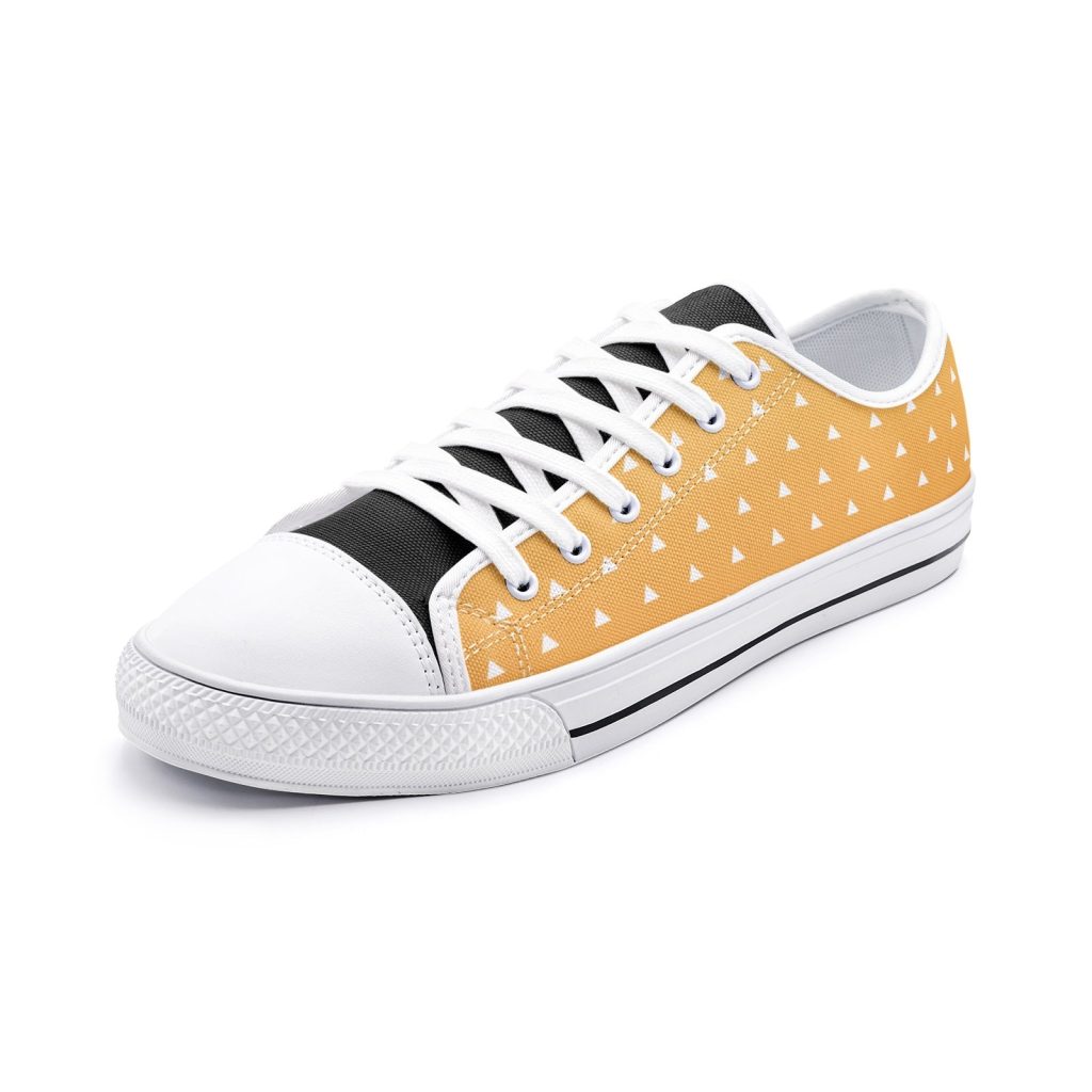 zenitsu agatsuma demon slayer classic low top canvas shoes - Anime Shoes UK Store