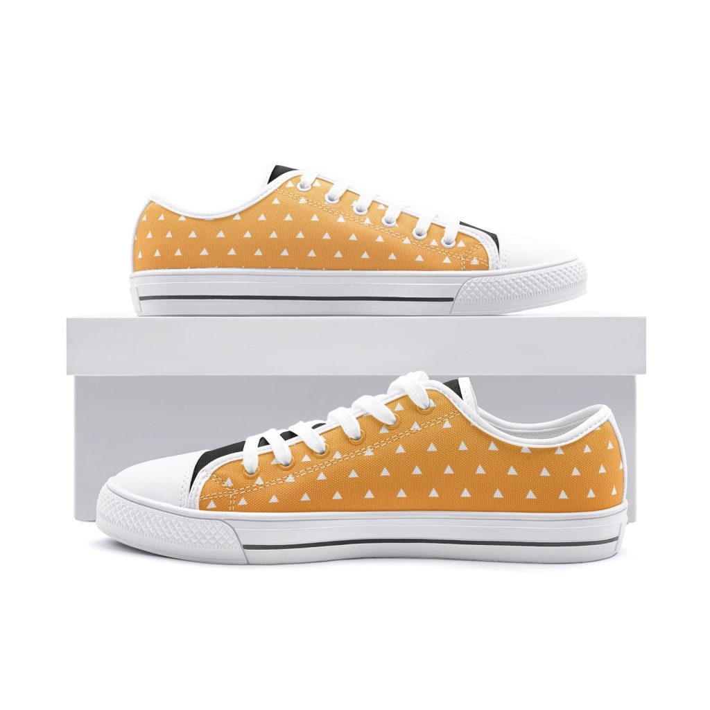 zenitsu agatsuma demon slayer classic low top canvas shoes 2 - Anime Shoes UK Store