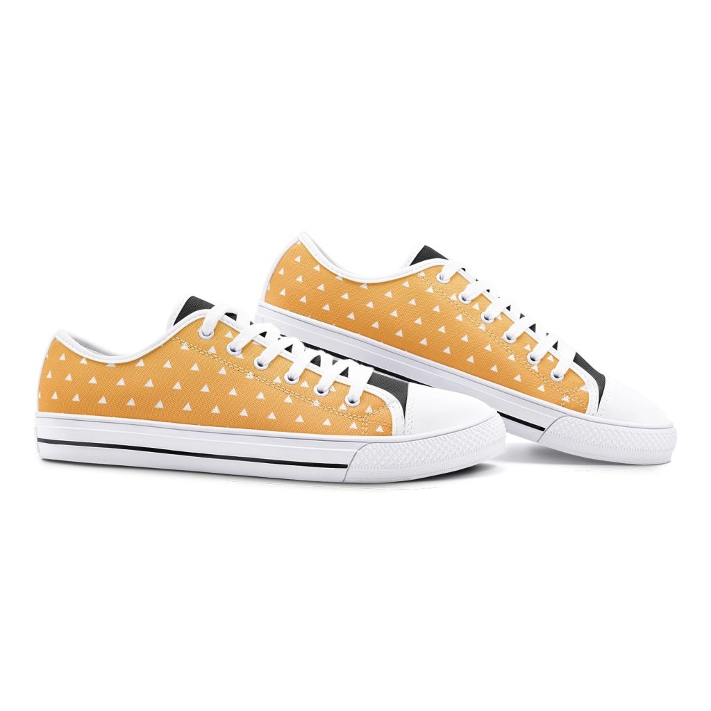 zenitsu agatsuma demon slayer classic low top canvas shoes 3 - Anime Shoes UK Store