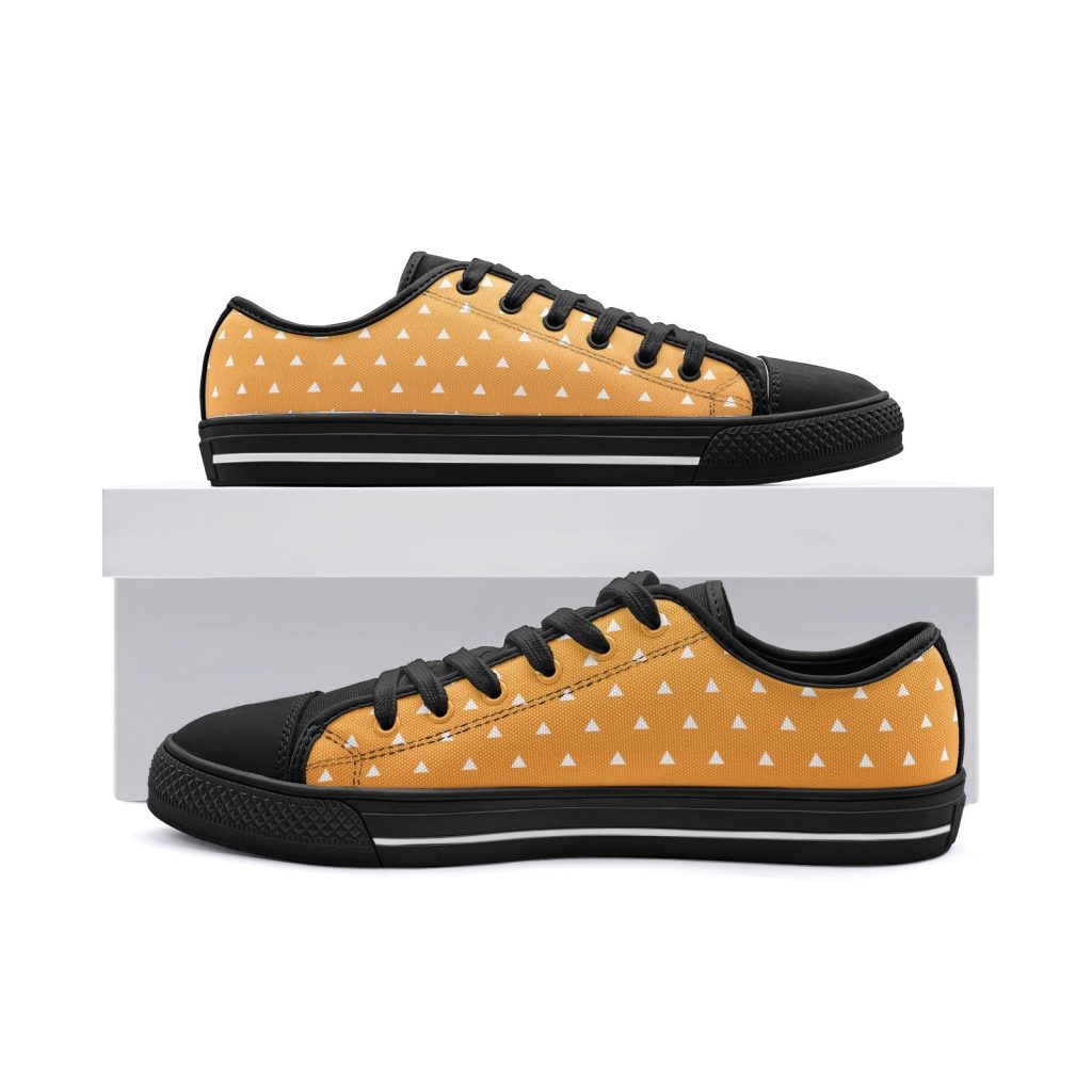 zenitsu agatsuma demon slayer classic low top canvas shoes 6 - Anime Shoes UK Store