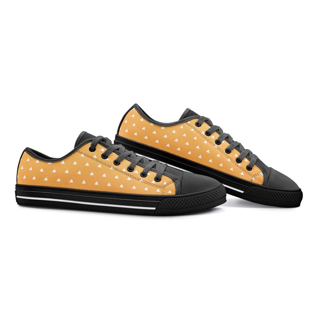 zenitsu agatsuma demon slayer classic low top canvas shoes 7 - Anime Shoes UK Store