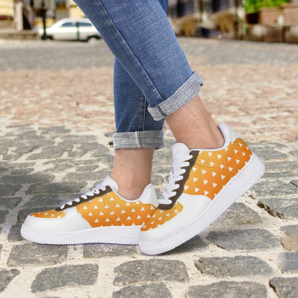 zenitsu agatsuma demon slayer kamikaze 1 shoes 13 - Anime Shoes UK Store
