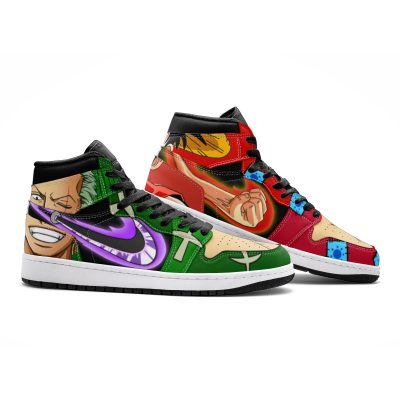 zoro and luffy one piece jd1 shoes 2 - Anime Shoes UK Store
